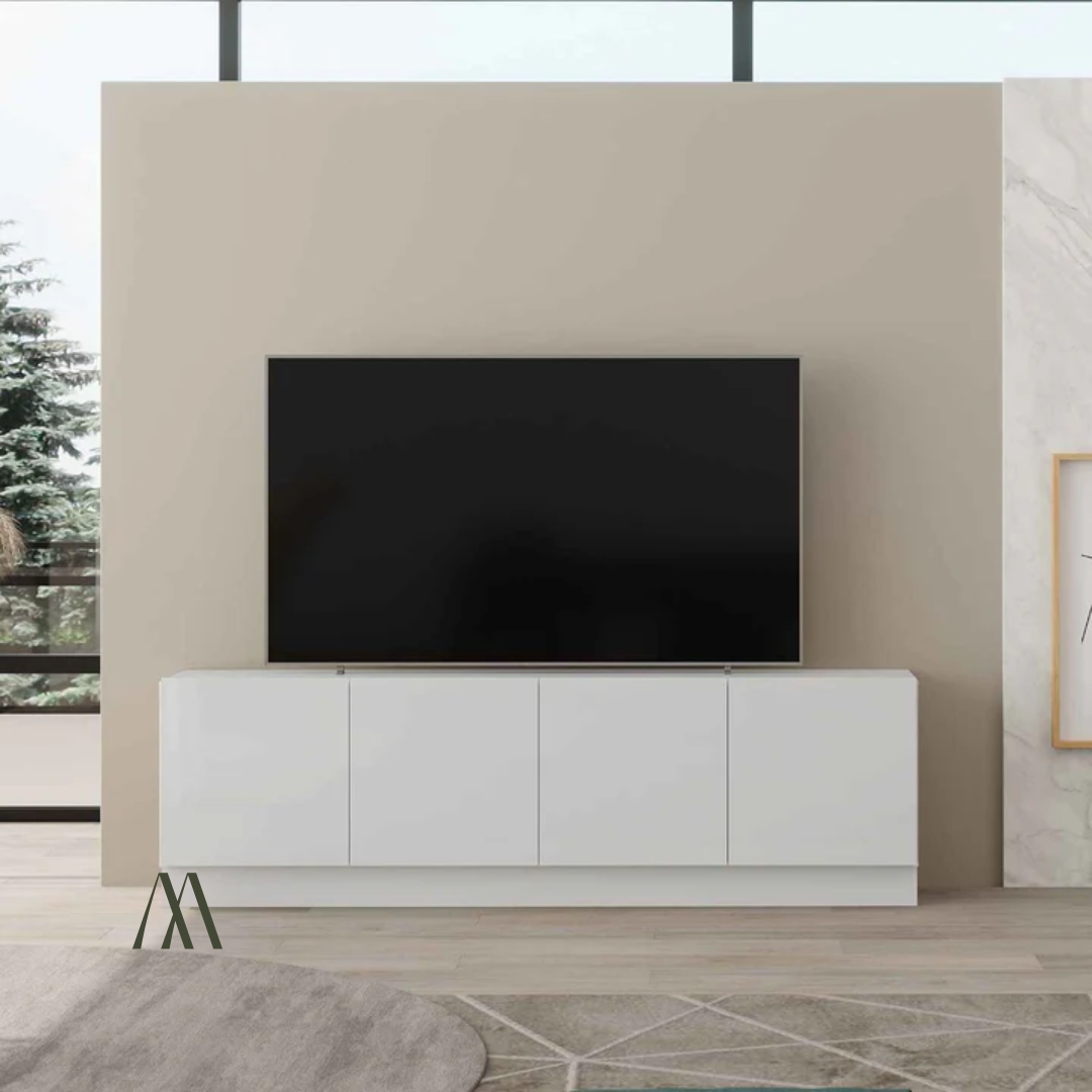Ivory TV Rack