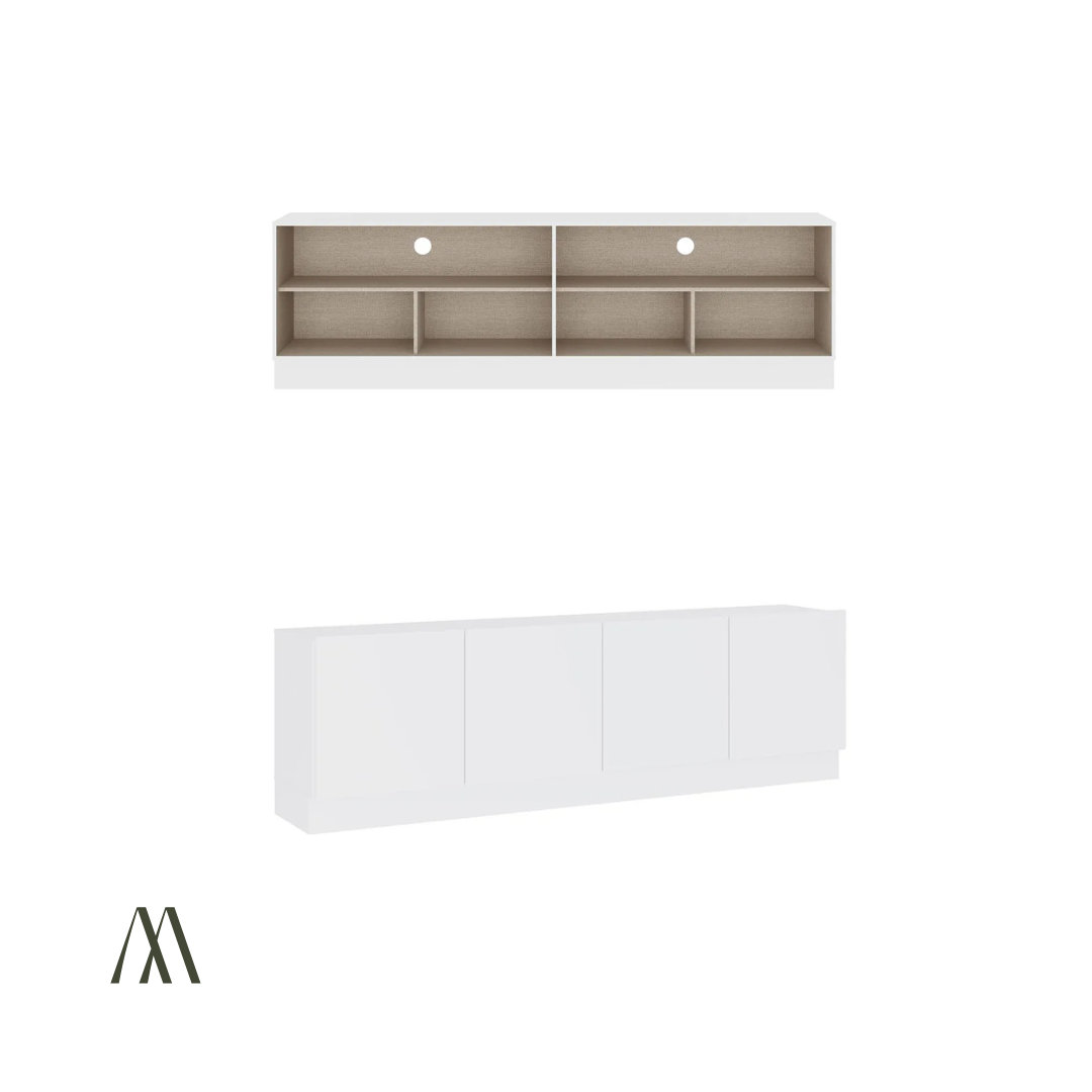 Ivory TV Rack