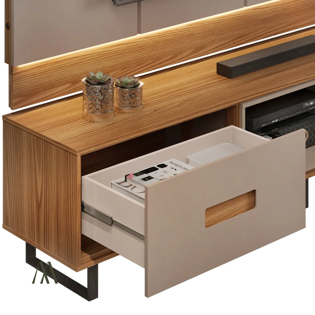 Madrid TV Stand with Wall Panel