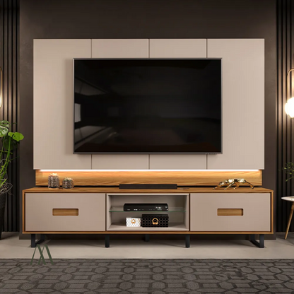 Madrid TV Stand with Wall Panel