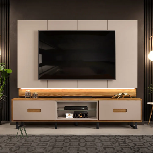 Madrid TV Stand with Wall Panel