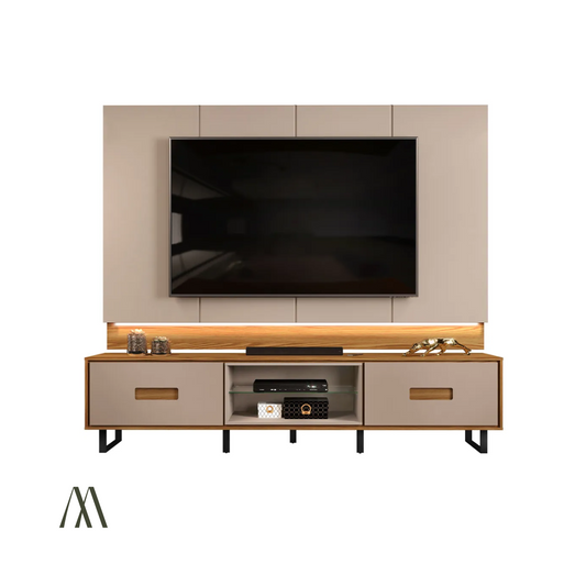 Madrid TV Stand with Wall Panel