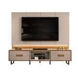 TV Stand with Wall Panel